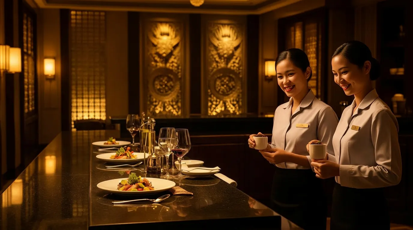 Hospitality professionals at work